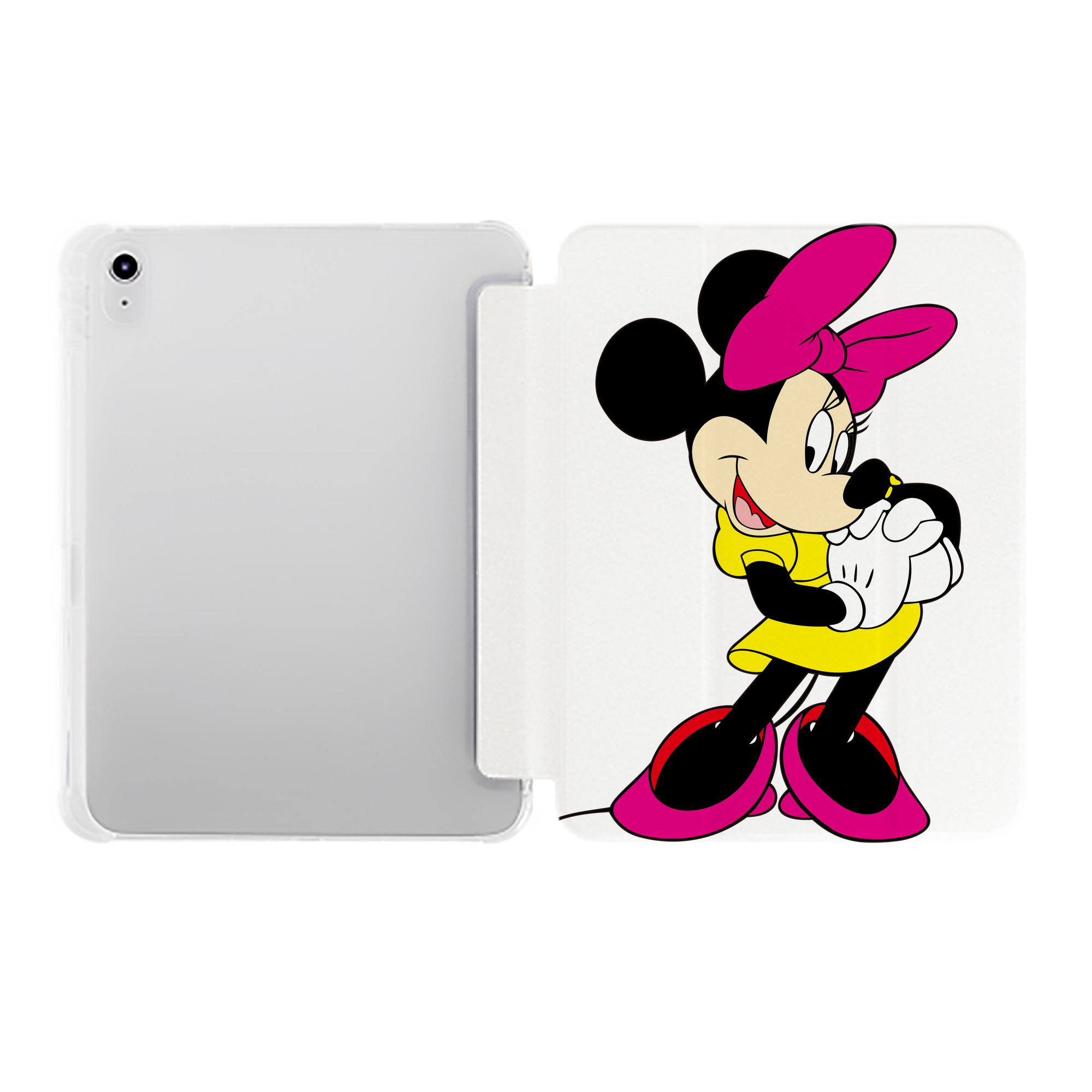 （画像用） ミッキーマウス Mickey Mouse IPad ケース ペン収納付き 三つ折りスタンド PUレザー×シリコン 対応機種9.5/10.5/10.9インチ